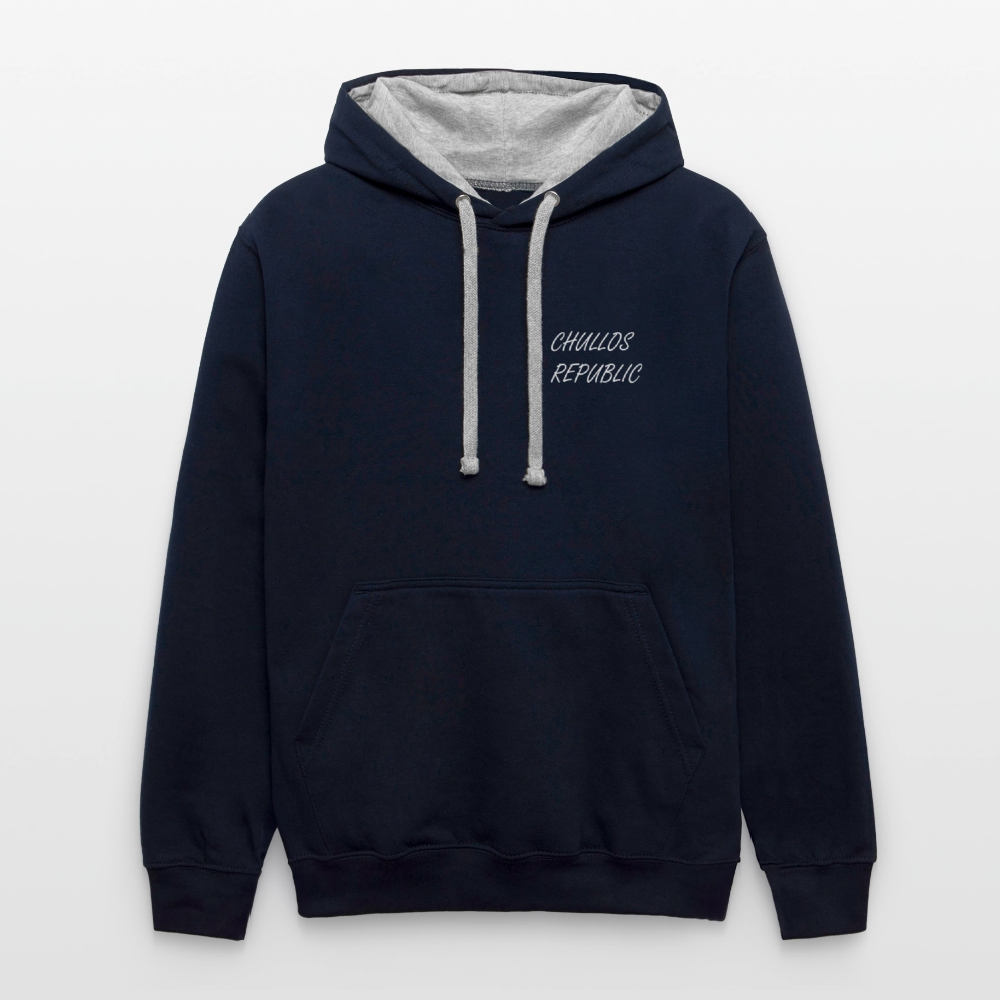 CR - Chop Life - Soft Life Earn. Not Given | Contrast Hoodie - navy/heather gray