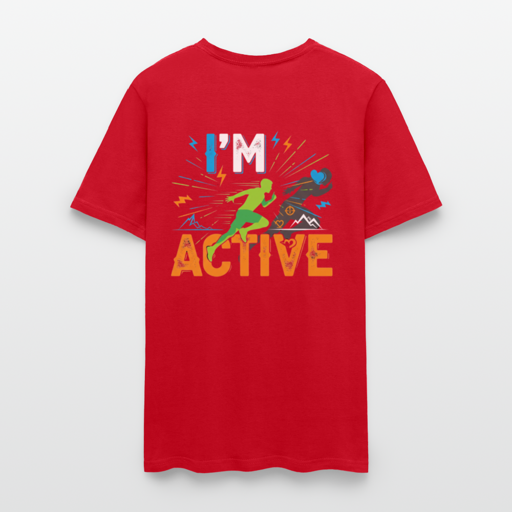 Men's IM ACTIVE T-Shirt | Front & Back - red