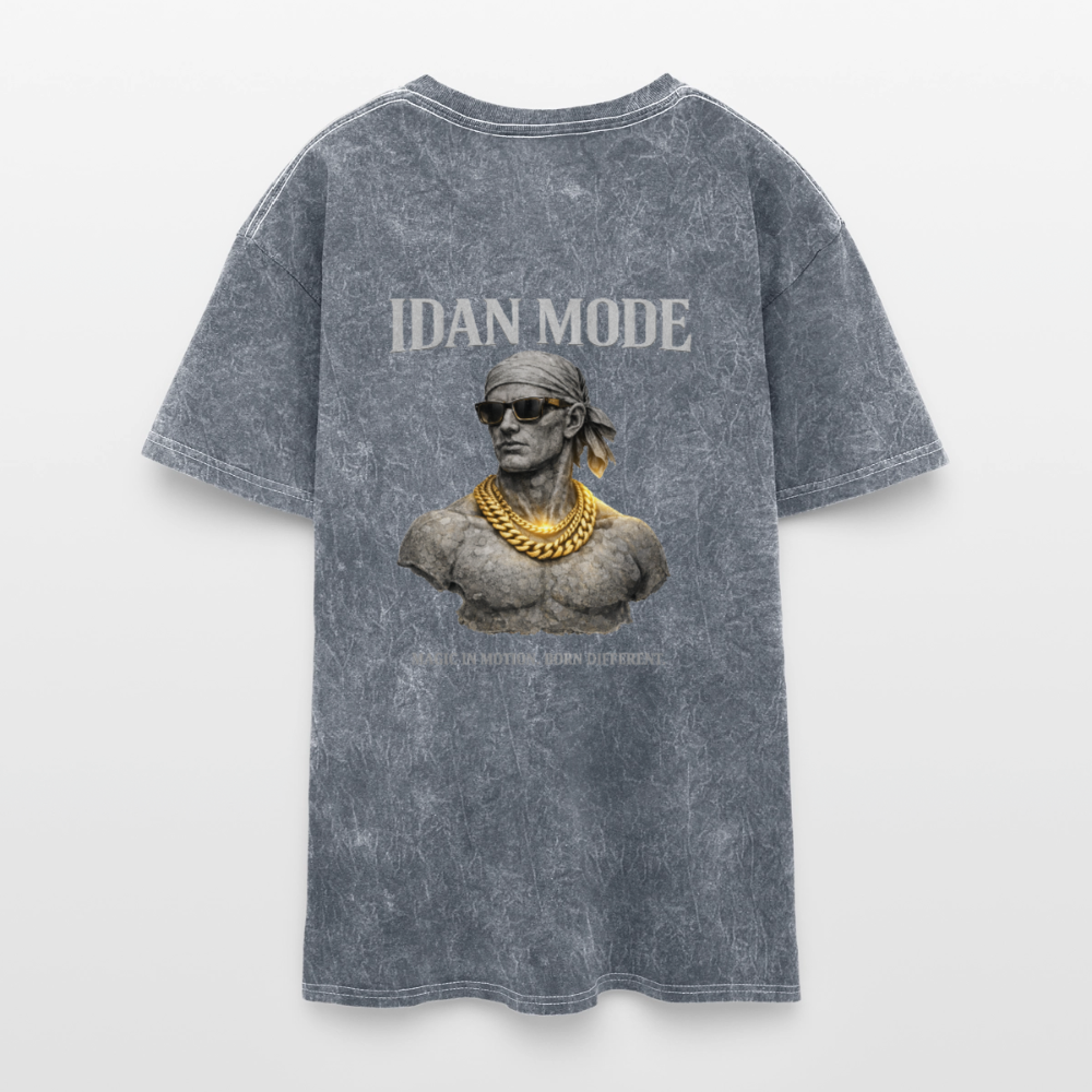 "IDAN MODE" VINTAGE MINERAL WASH T-SHIRT - mineral grey
