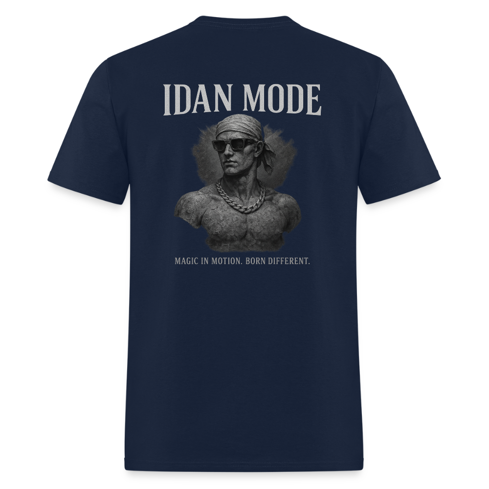 Men's T-Shirt | IDAN MODE Back Print - navy
