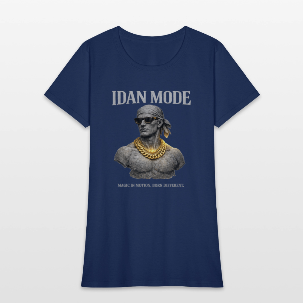 IDAN Mode - Women's T-Shirt | Lagos Streetwear -  blue dusk