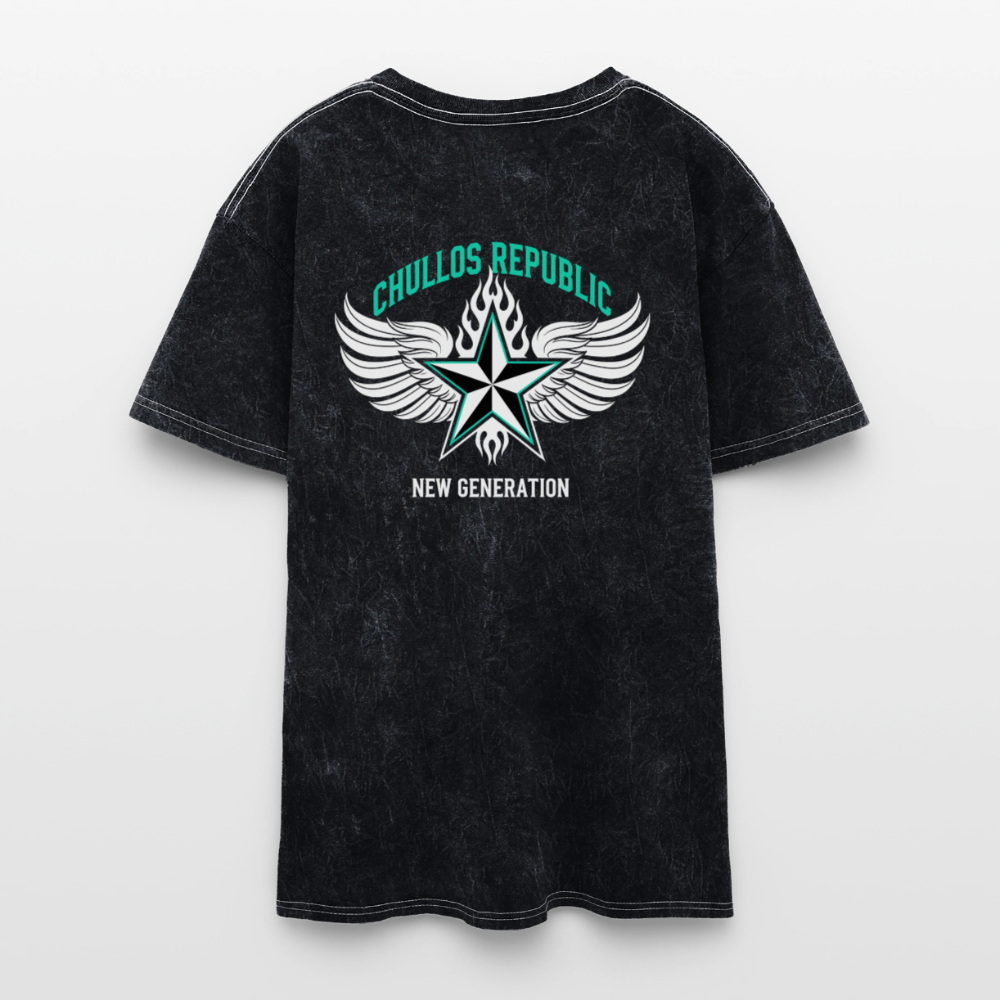 Chullos Republic — The CR Seal Mineral Washed Tee - mineral black