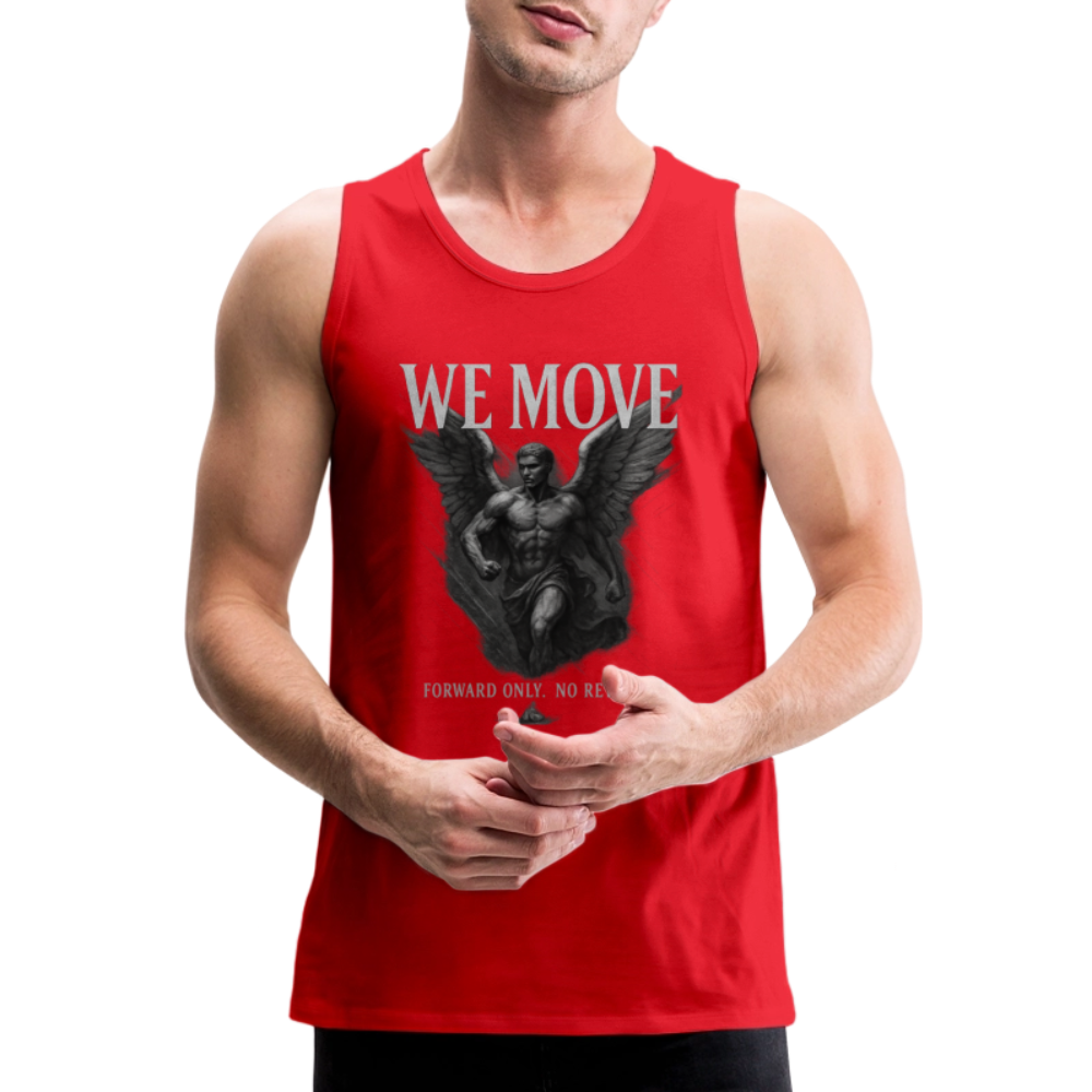CR - Men's Premium Tank Top – WE MOVE | Forward Only. No Retreat - red