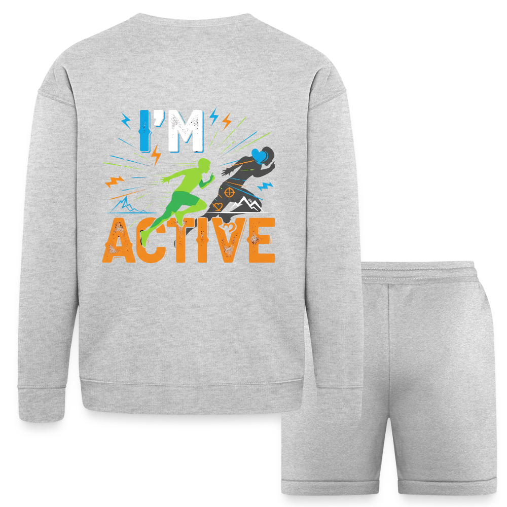 FVO | I'M ACTIVE Unisex Sweatshirt & Short Set - heather gray