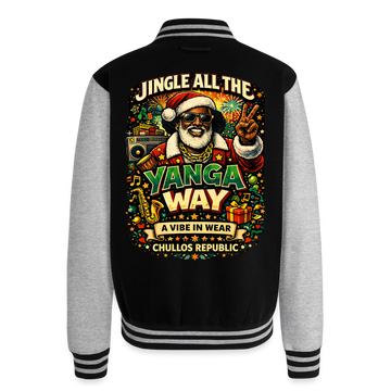 Jingle All The Yanga Way | Unisex College Jacket - black/heather grey