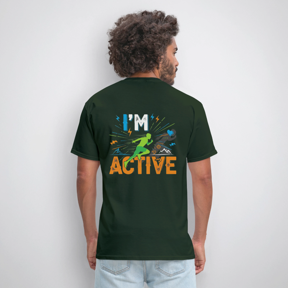 Men's IM ACTIVE T-Shirt | Front & Back - forest green