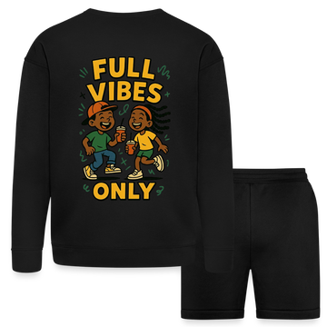FVO | Full Vibes Only  Unisex Sweatshirt & Short Set - black