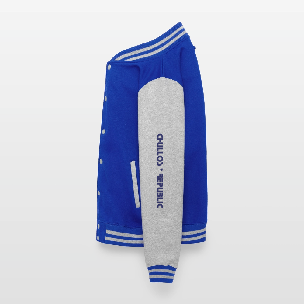 IDAN MODE | Unisex College Sweat Jacket - royal/heather grey