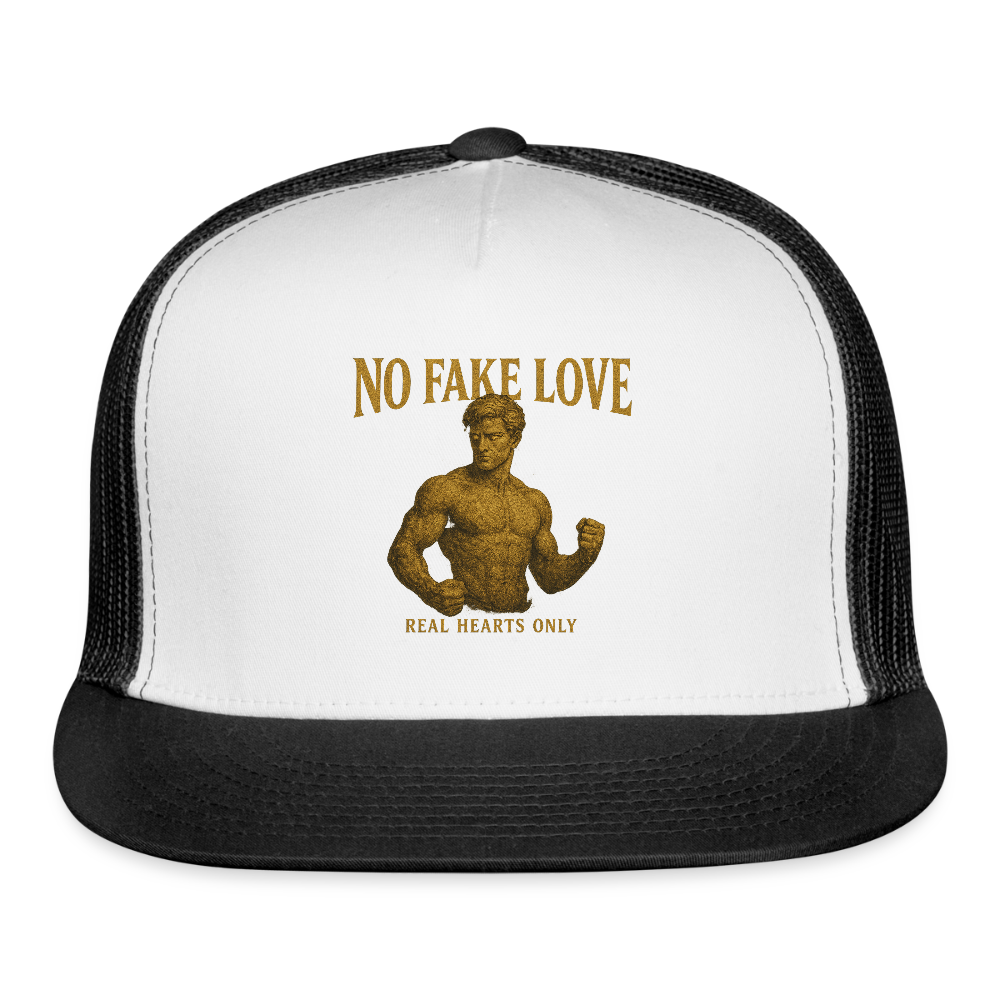CR - No Fake Love - Real Hearts Only | Trucker Hat shop the vibe at chullosrepublic.com