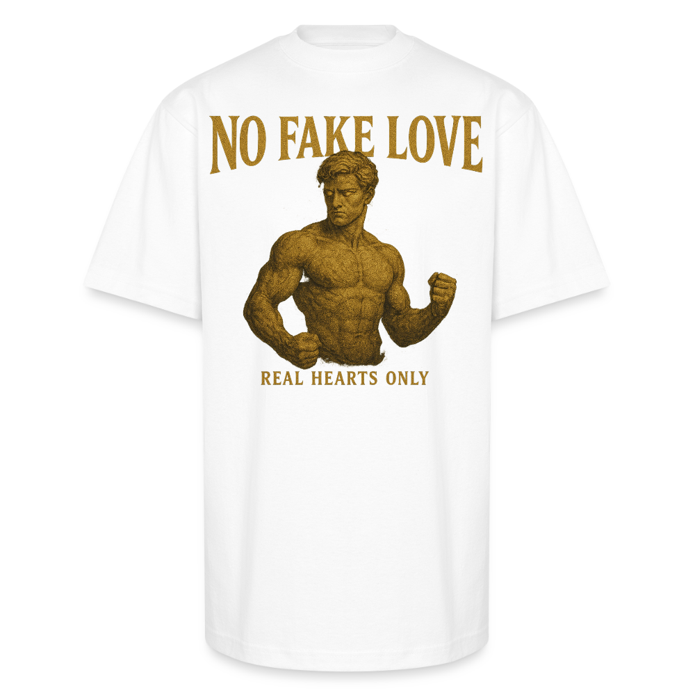CR - No Fake Love - Real Hearts Only | Unisex Oversized HQ T-Shirt shop the vibe at chullosrepublic.com