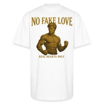 CR - No Fake Love - Real Hearts Only | Unisex Oversized HQ T-Shirt shop the vibe at chullosrepublic.com