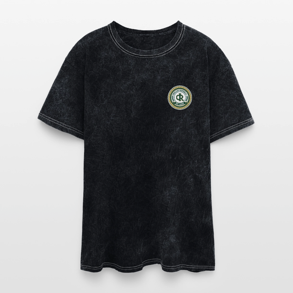 Chullos Republic — The CR Seal Mineral Washed Tee - mineral black