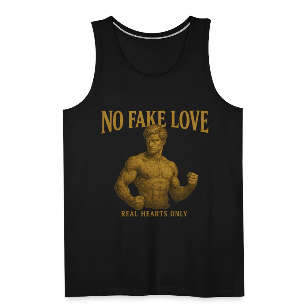 CR -  Men's Premium Tank Top - NO FAKE LOVE | Real Hearts Only shop the vibe at chullosrepublic.com