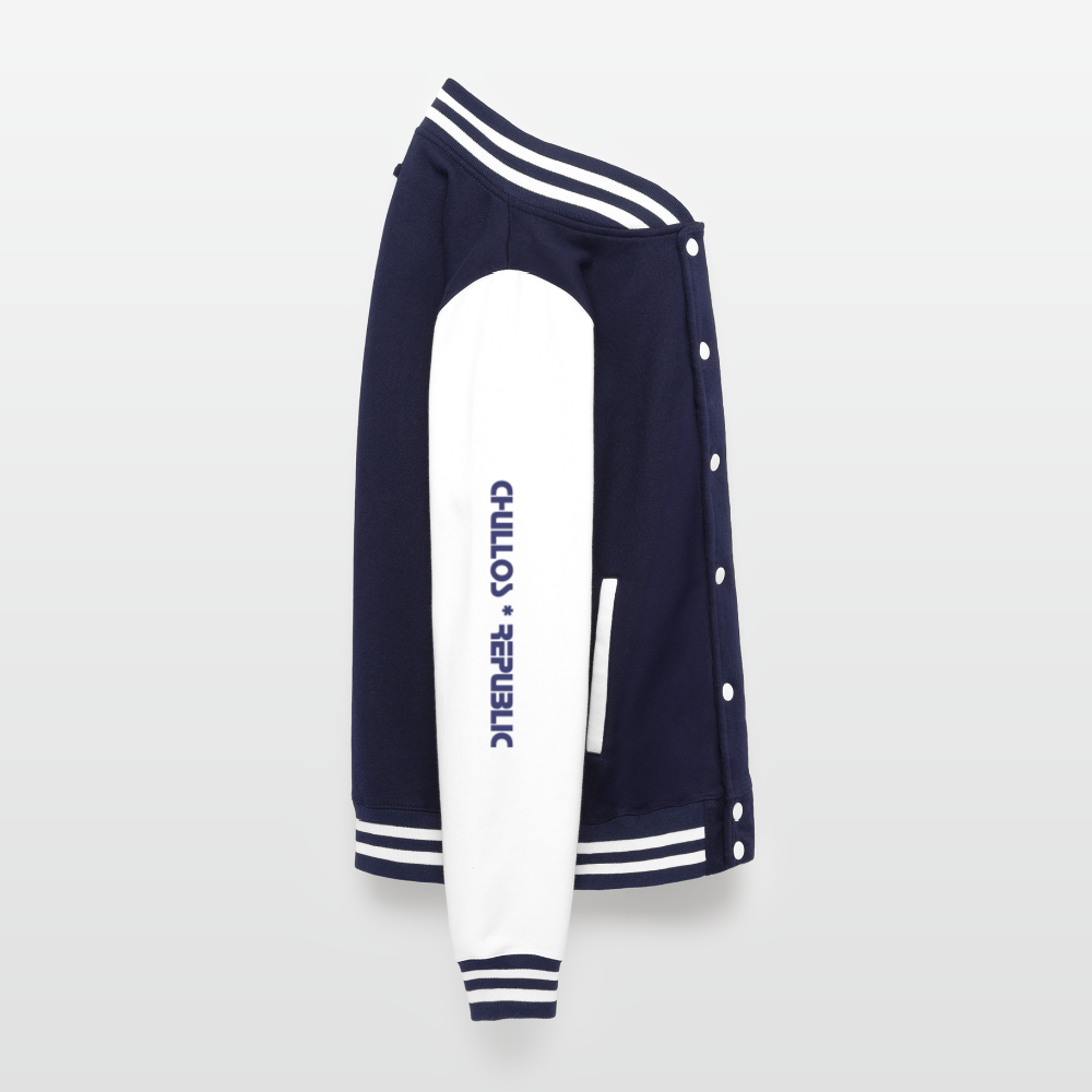 KoGbaGidi | Unisex College Sweat Jacket - navy/white