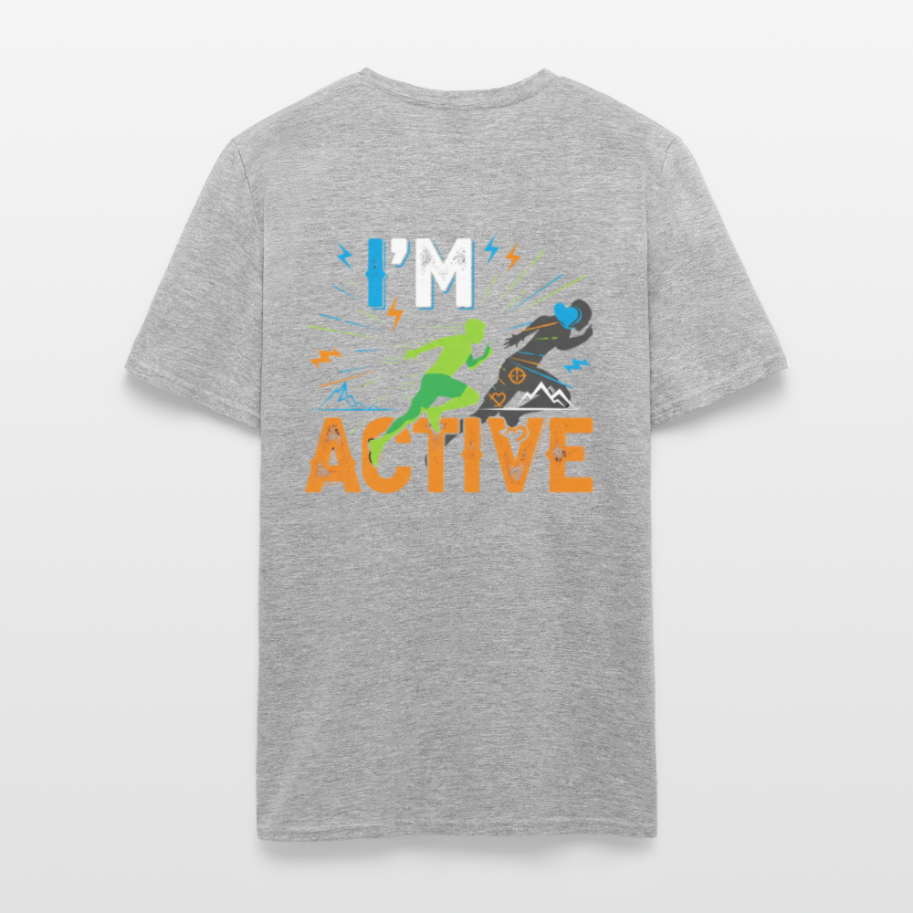 Men's IM ACTIVE T-Shirt | Front & Back - heather gray