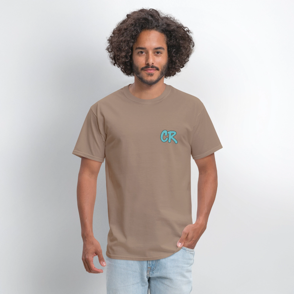 Men's T-Shirt | IDAN MODE Back Print - safari