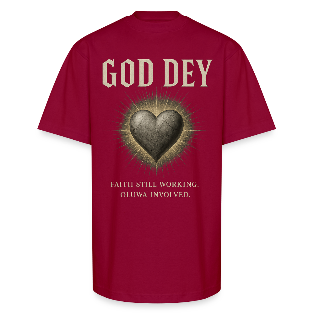 CR - God Dey | Active Faith - Unisex Oversized Heavyweight T-Shirt shop the vibe at chullosrepublic.com