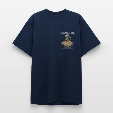 "IDAN MODE" HEAVYWEIGHT WASHED T-SHIRT - navy