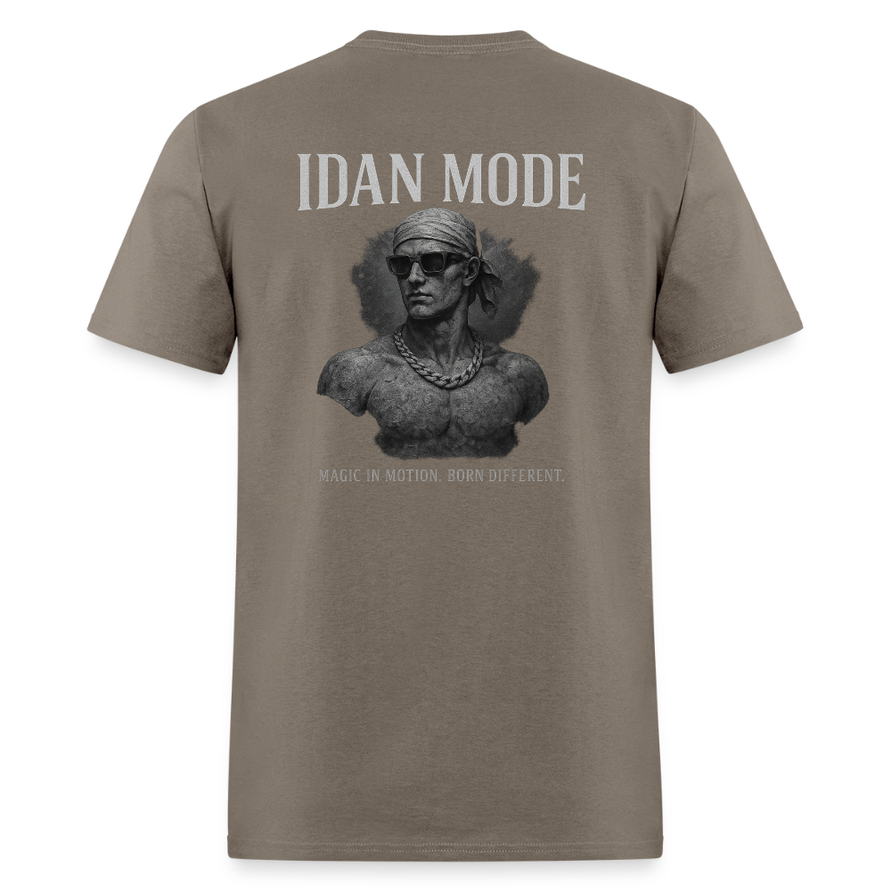 Men's T-Shirt | IDAN MODE Back Print - safari