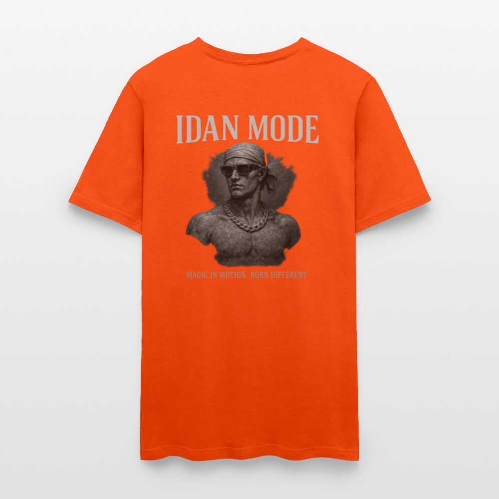 Men's T-Shirt | IDAN MODE Back Print - orange