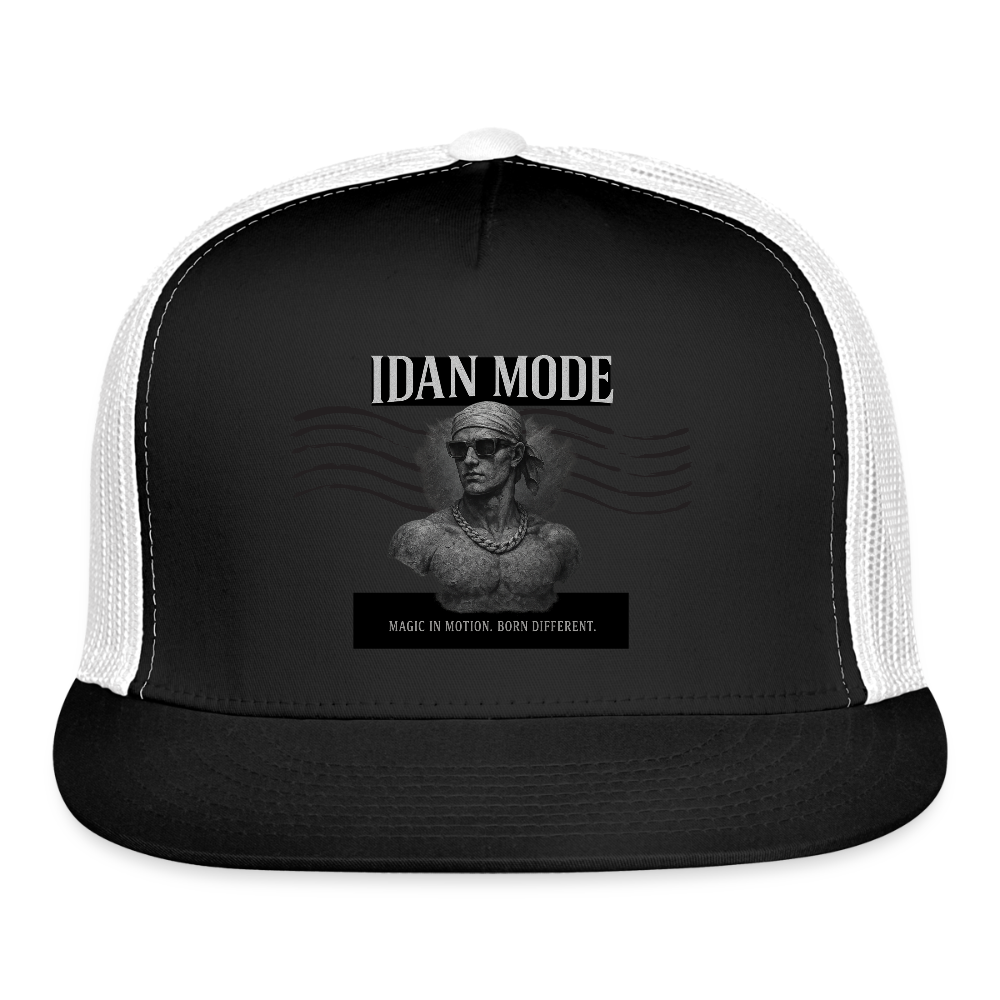 IDAN MODE Trucker Cap – Lagos Streetwear - black/white