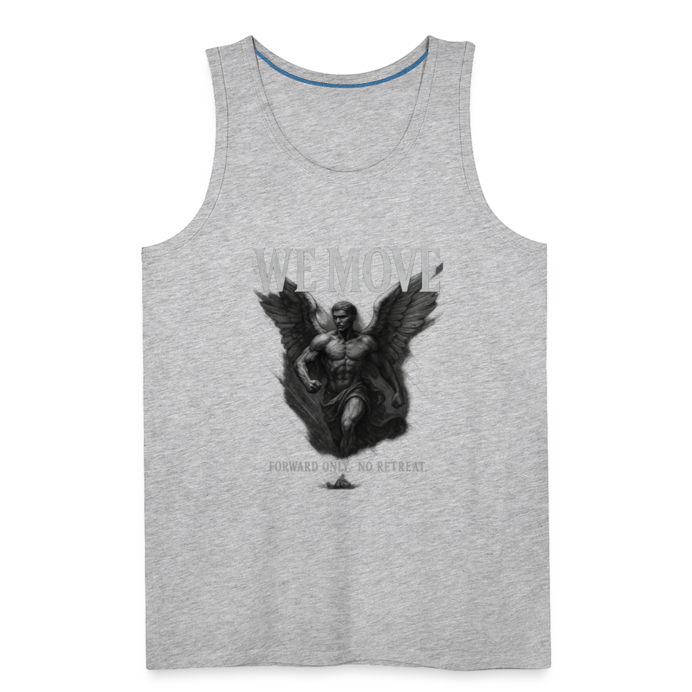 CR - Men's Premium Tank Top – WE MOVE | Forward Only. No Retreat - heather gray