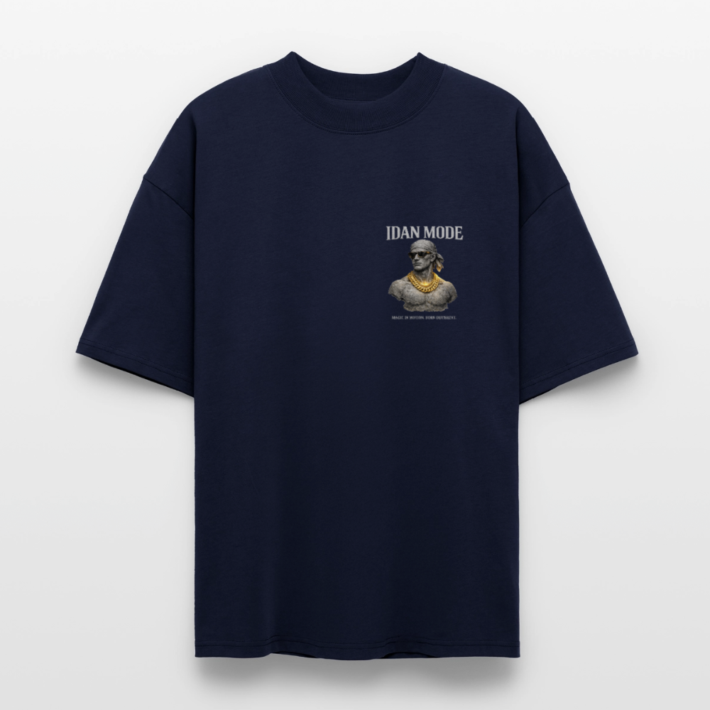 IDAN MODE BRUTALIST MOCK-NECK TEE - french navy