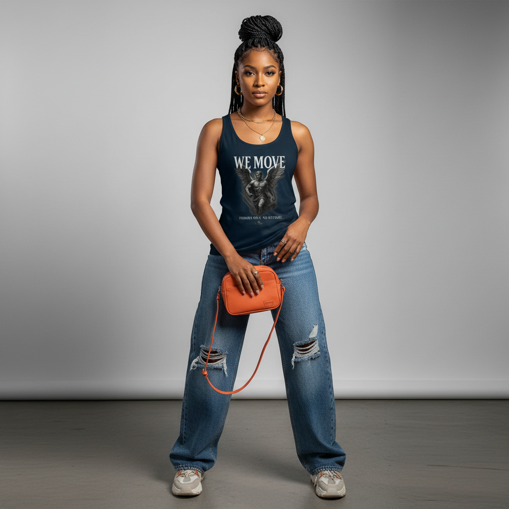 CR  - WE MOVE | Forward Only. No Retreat. Women's Premium Tank Top shop the vibe at chullosrepublic.com