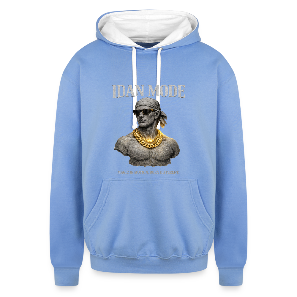 IDAN MODE - Contrast Hoodie | Lagos Streetwear - sky blue/white