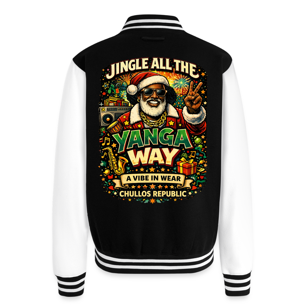 Jingle All The Yanga Way | Unisex College Sweat Jacket - black/white