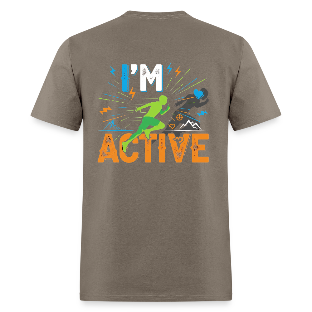 Men's IM ACTIVE T-Shirt | Front & Back - safari