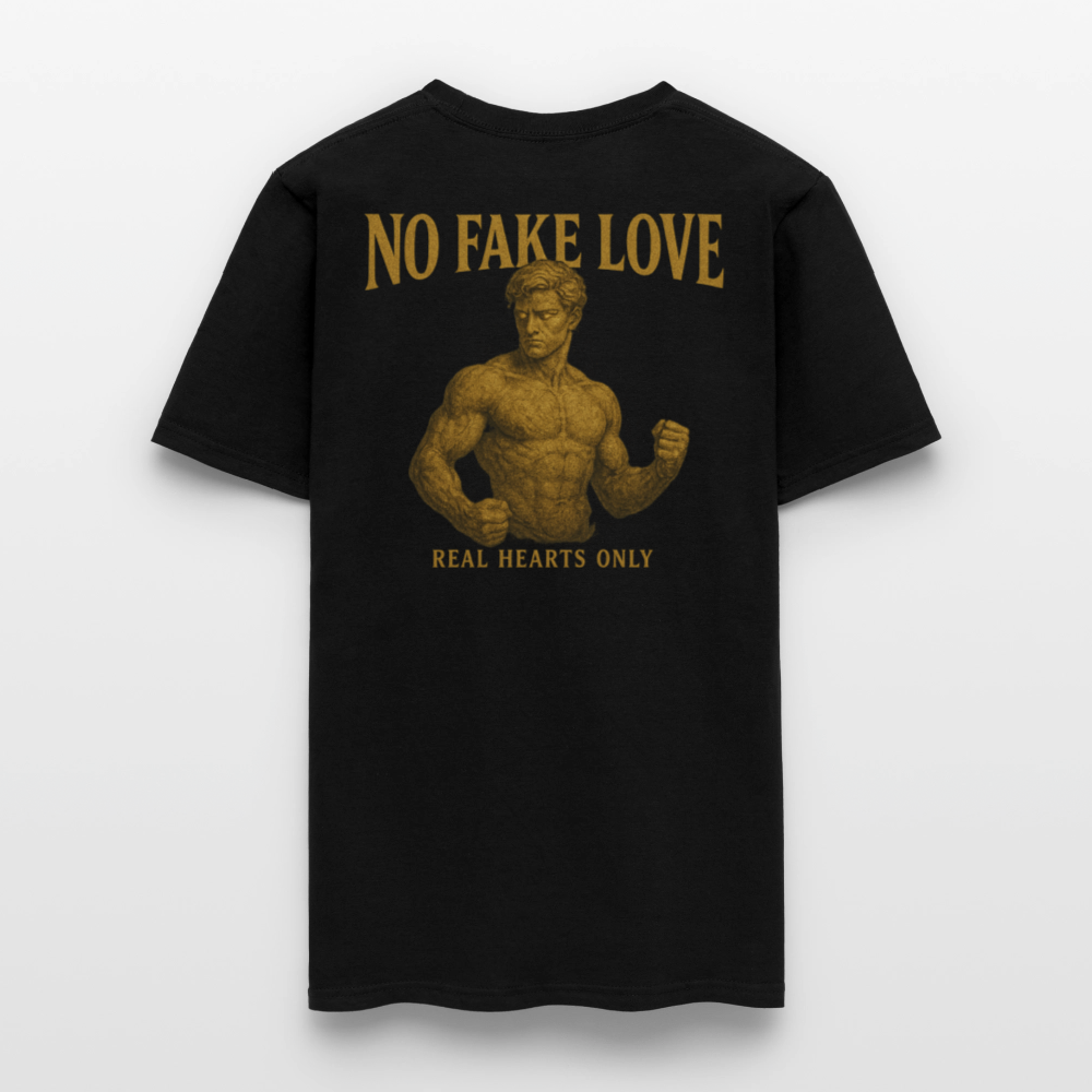 Men's T-Shirt | No Fake Love Back Print - black