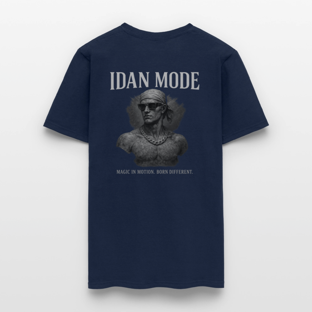 Men's T-Shirt | IDAN MODE Back Print - navy