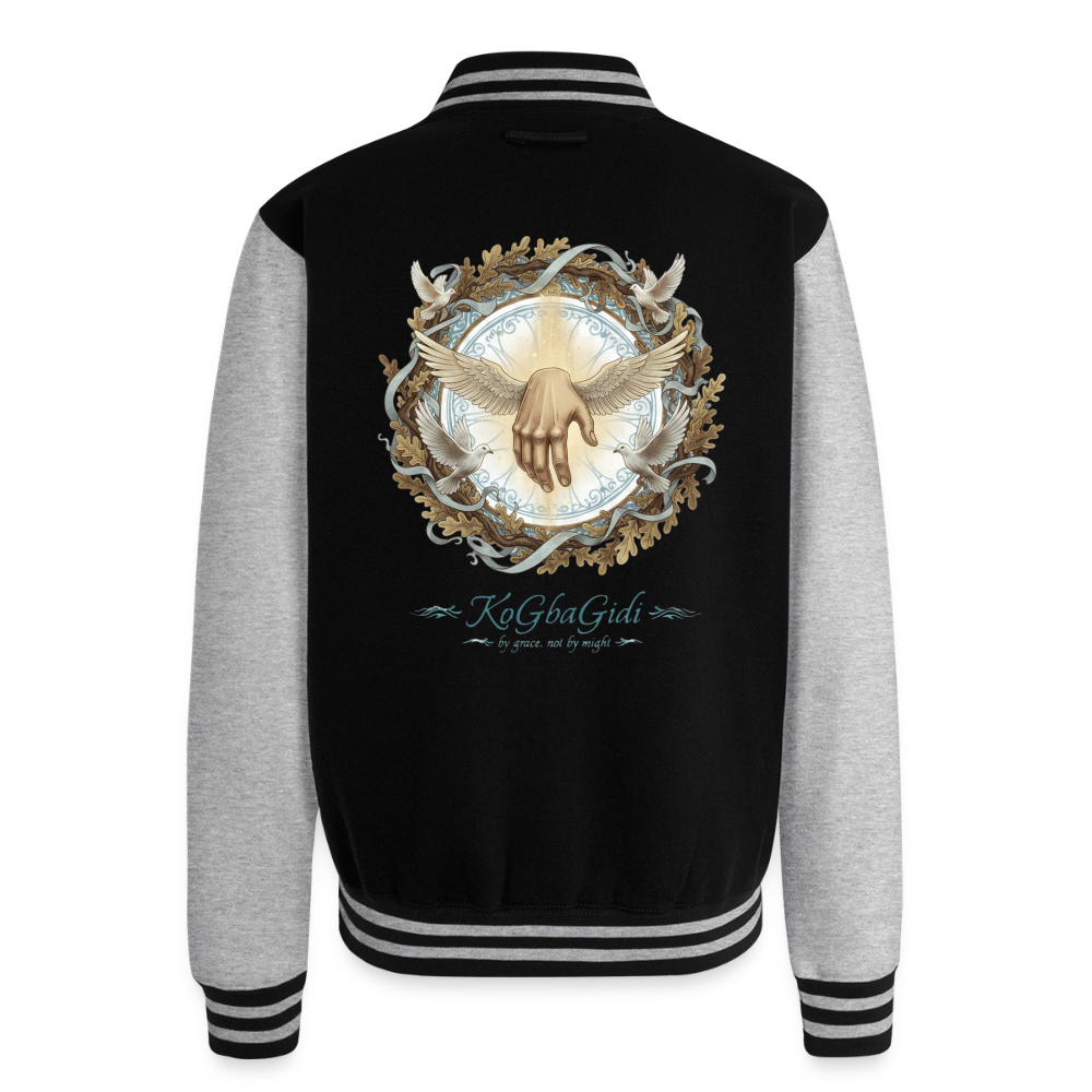 KoGbaGidi | Unisex College Sweat Jacket - black/heather grey