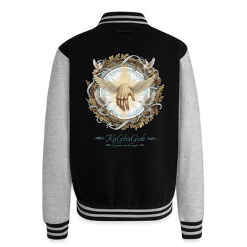 KoGbaGidi | Unisex College Sweat Jacket - black/heather grey