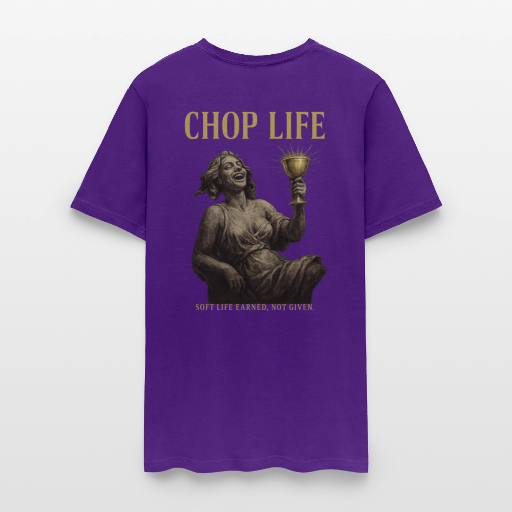 Men's T-Shirt | CHOP LIFE Back Print - purple