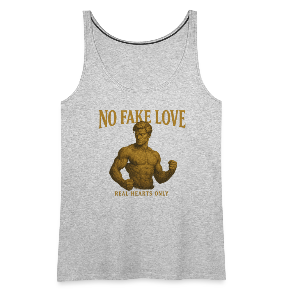 CR - Women's NO FAKE LOVE — Real Hearts Only. Premium Tank Top shop the vibe at chullosrepublic.com