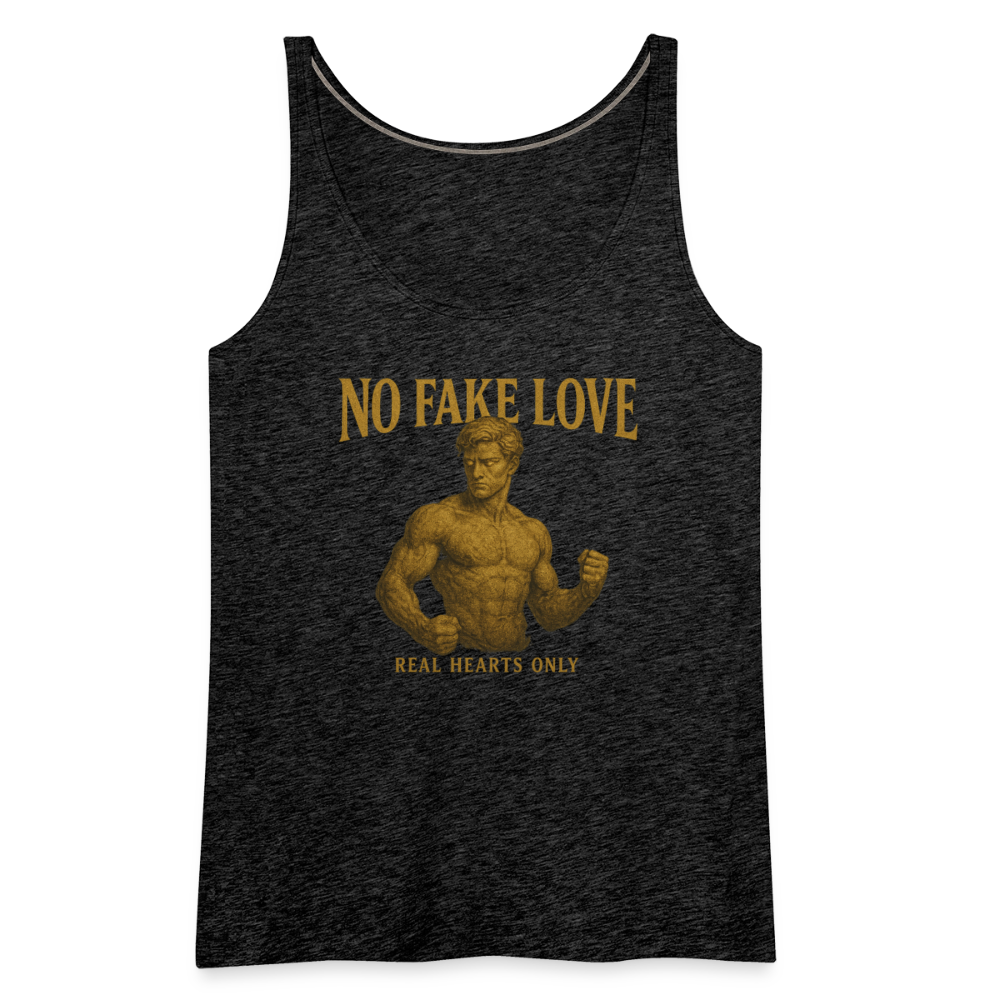 CR - Women's NO FAKE LOVE — Real Hearts Only. Premium Tank Top shop the vibe at chullosrepublic.com