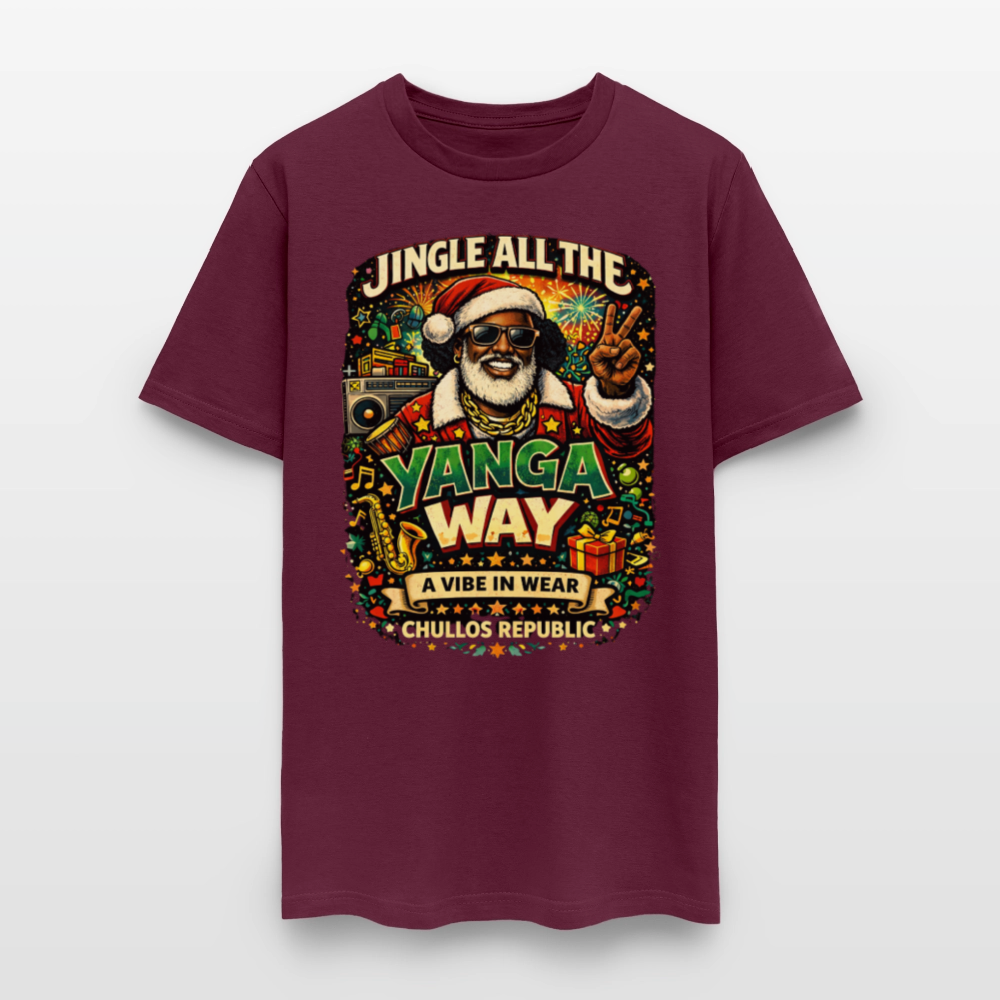Jingle All The Yanga Way | Men's T-Shirt - burgundy