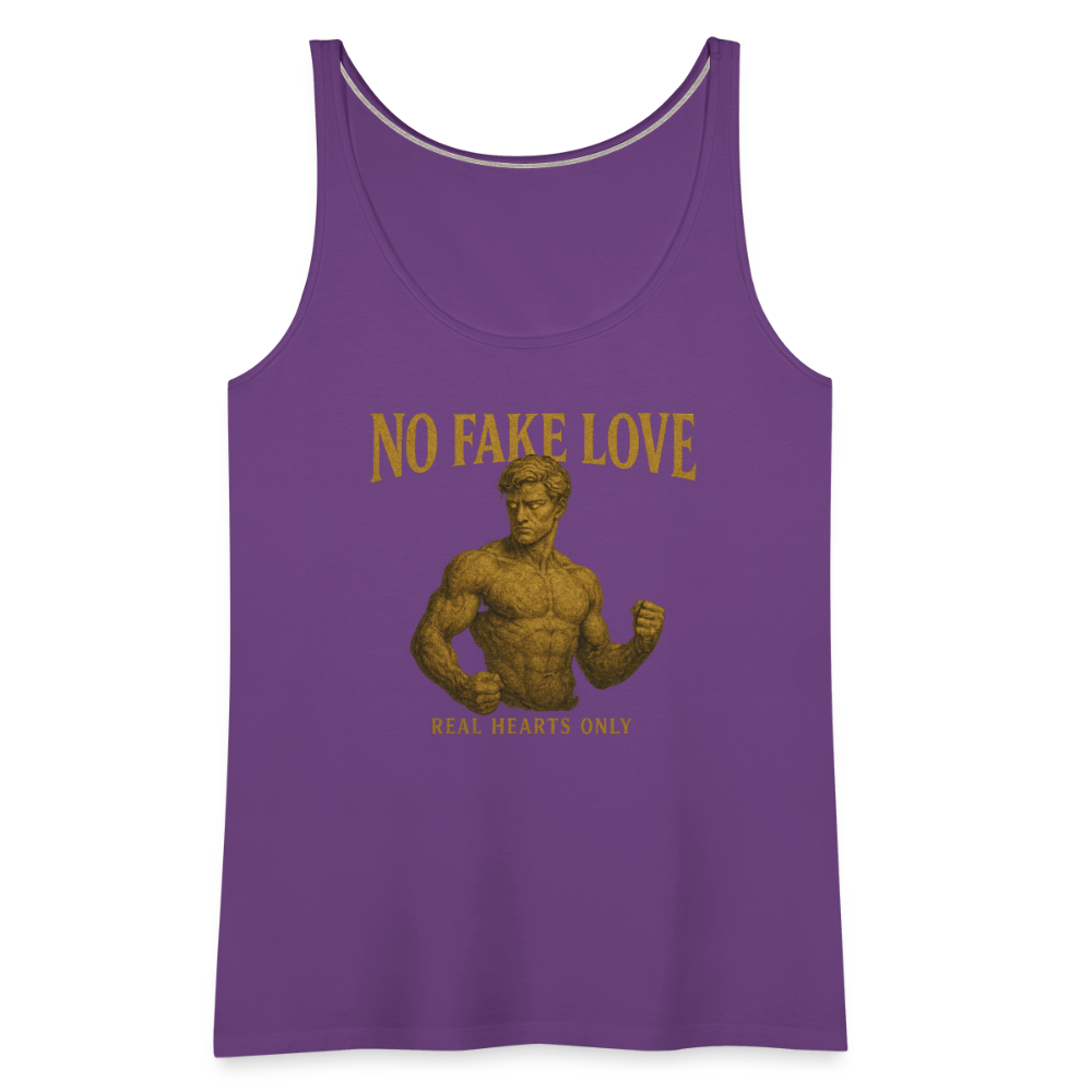 CR - Women's NO FAKE LOVE — Real Hearts Only. Premium Tank Top shop the vibe at chullosrepublic.com