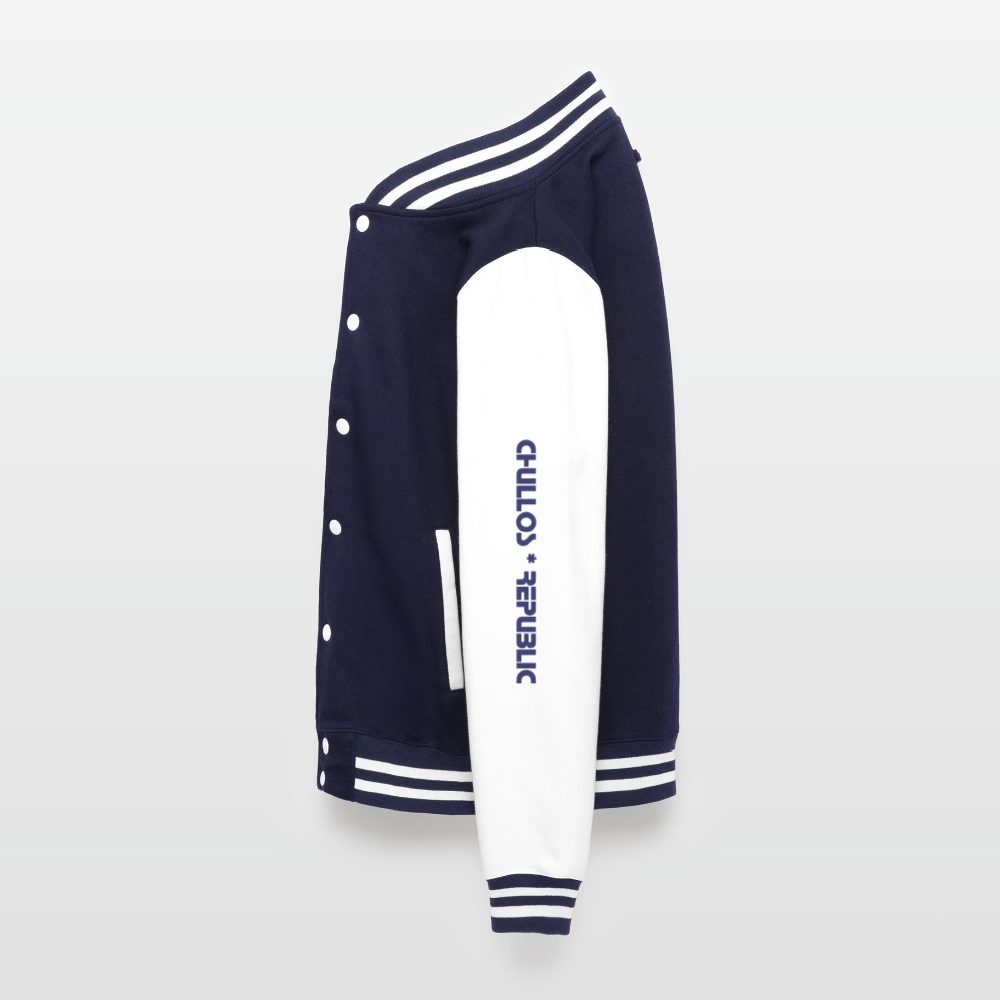 IDAN MODE | Unisex College Sweat Jacket - navy/white
