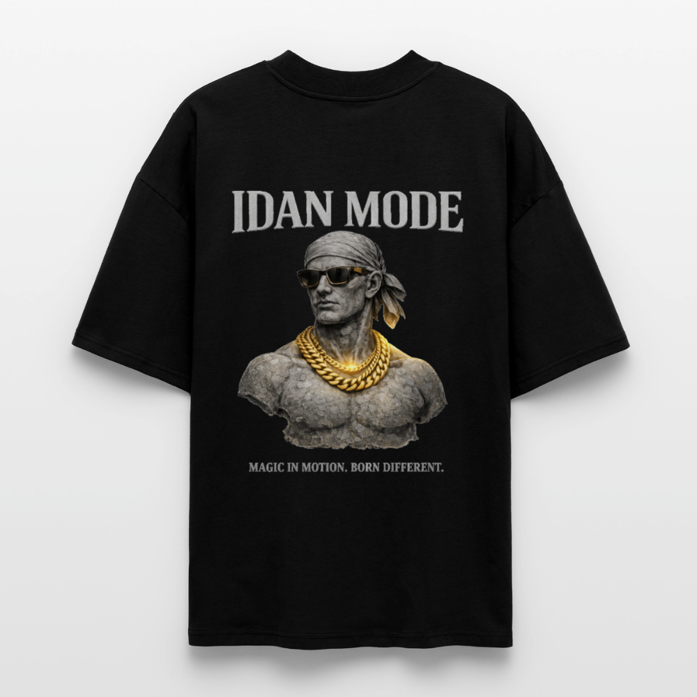 IDAN MODE BRUTALIST MOCK-NECK TEE - black