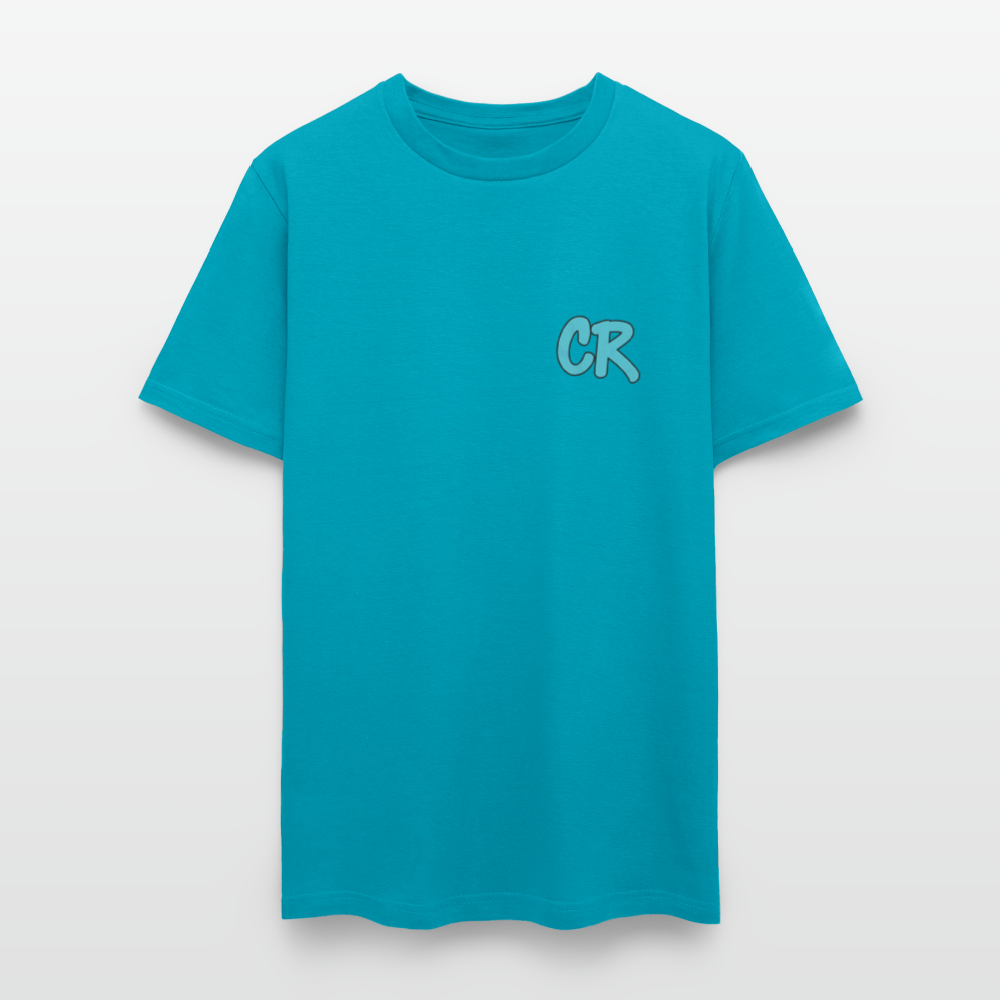 Men's T-Shirt | IDAN MODE Back Print - turquoise