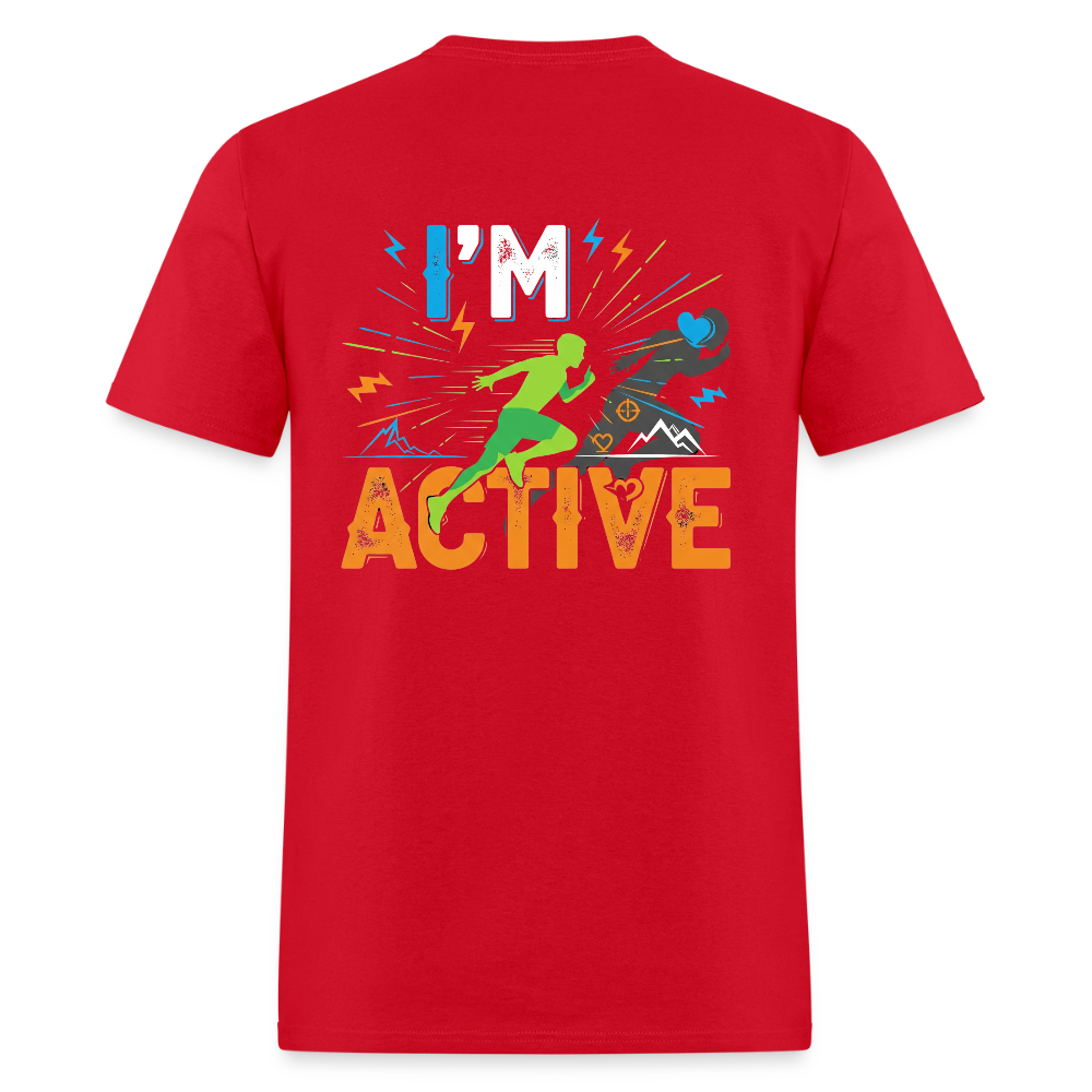 Men's IM ACTIVE T-Shirt | Front & Back - red