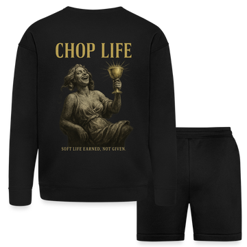 FVO | CHOP LIFE  Unisex Sweatshirt & Short Set - black
