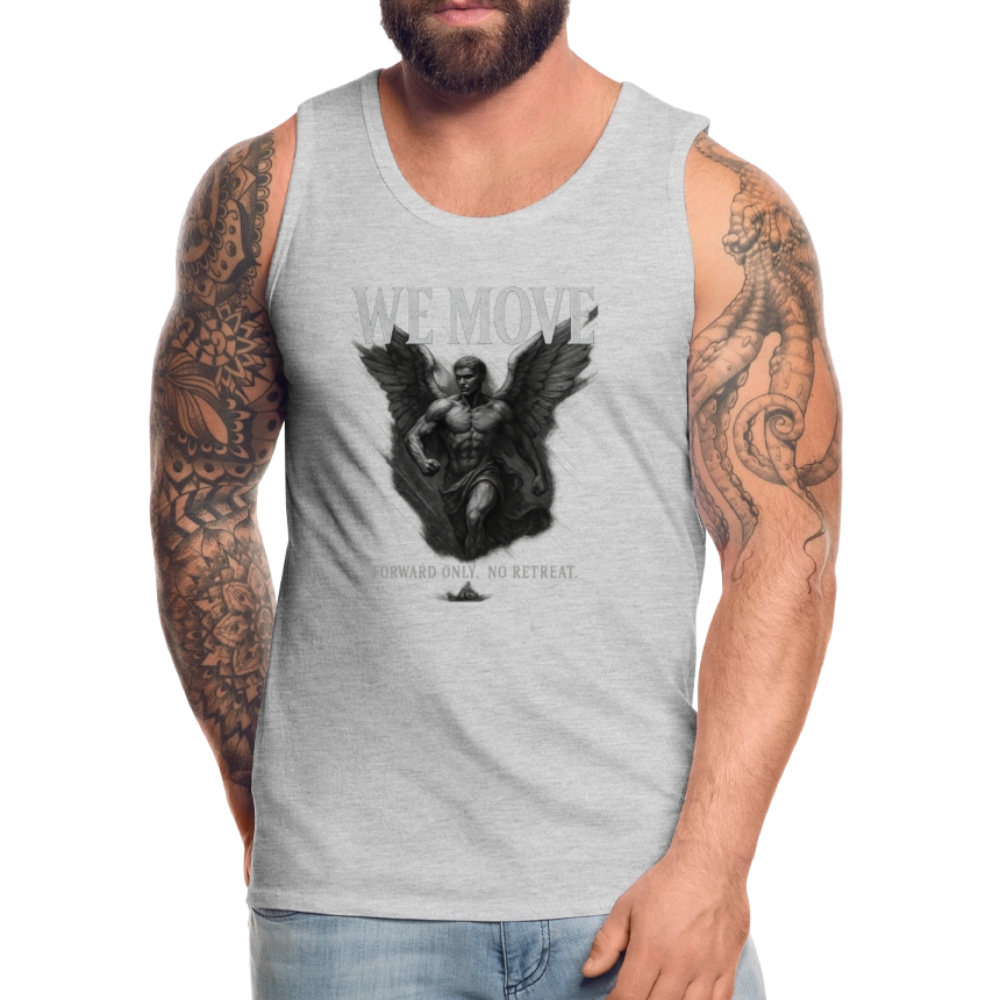 CR - Men's Premium Tank Top – WE MOVE | Forward Only. No Retreat - heather gray