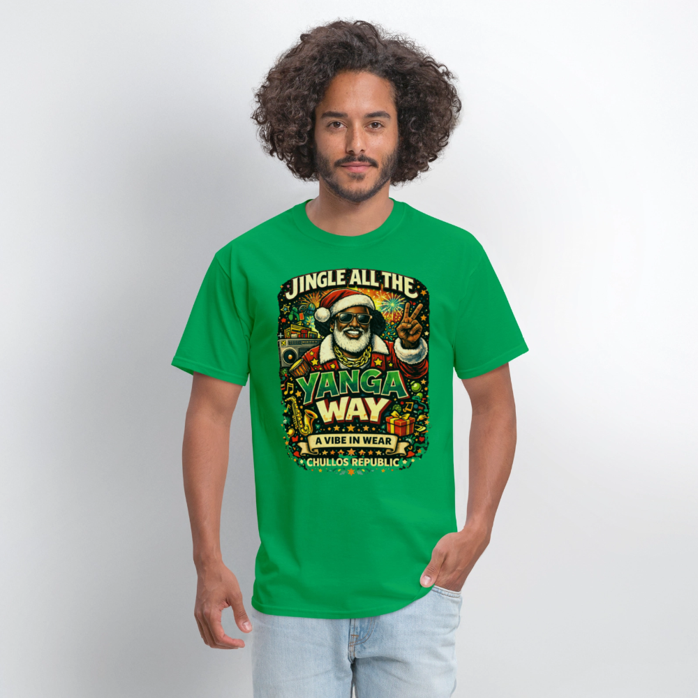Jingle All The Yanga Way | Men's T-Shirt - bright green