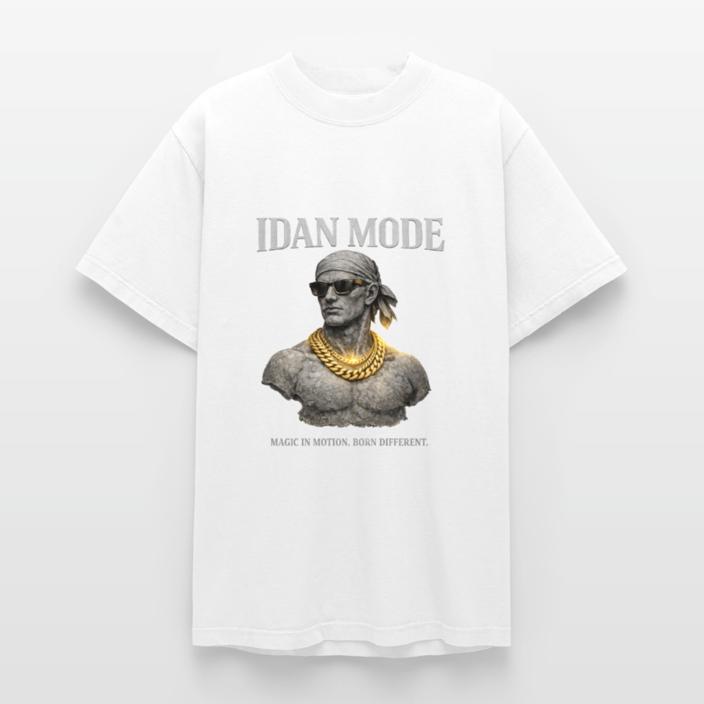"IDAN MODE" HEAVYWEIGHT WASHED T-SHIRT // FC - white