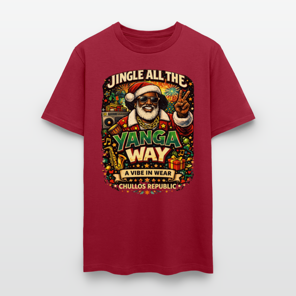 Jingle All The Yanga Way | Men's T-Shirt - dark red