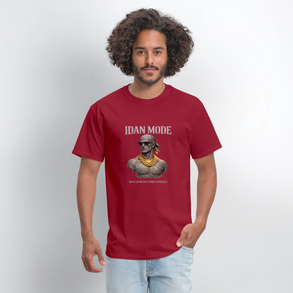 IDAN MODE - Men's T-Shirt | Lagos Streetwear - dark red
